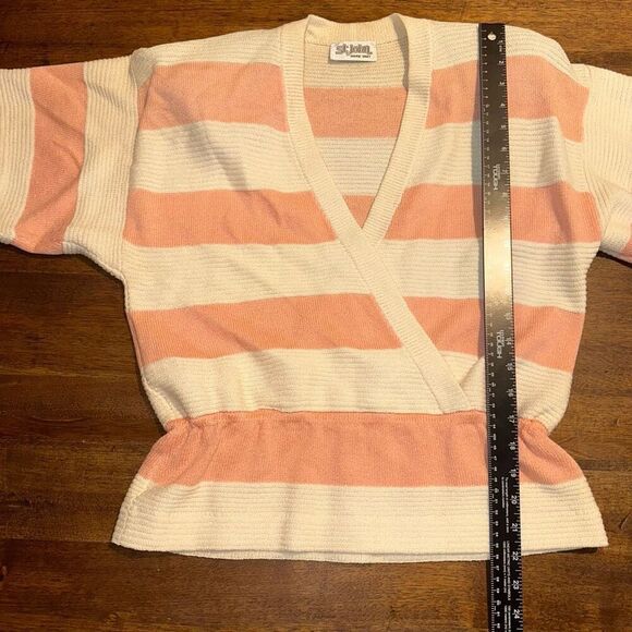 VTG St John Knit V-Neck Striped Knit Sweater - Picture 7 of 7